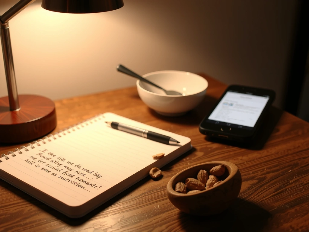 Candlelit desk setup showing digital and analog tools