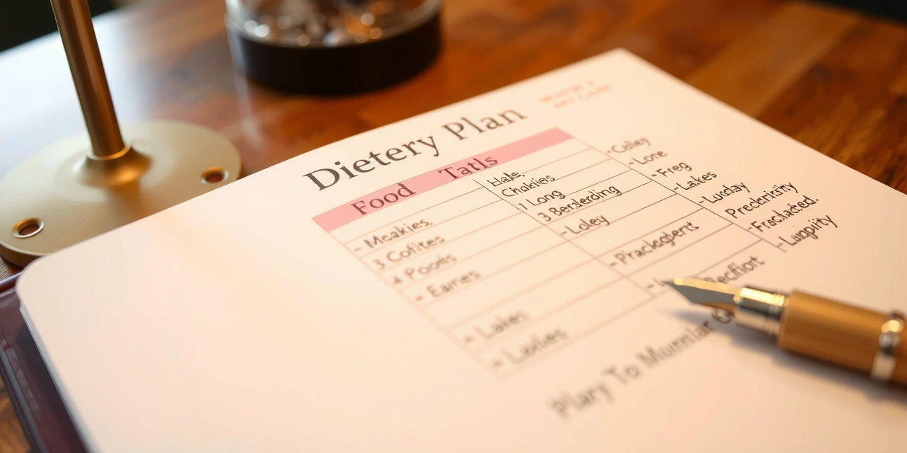 Detail eines persönlichen Ernährungsplans